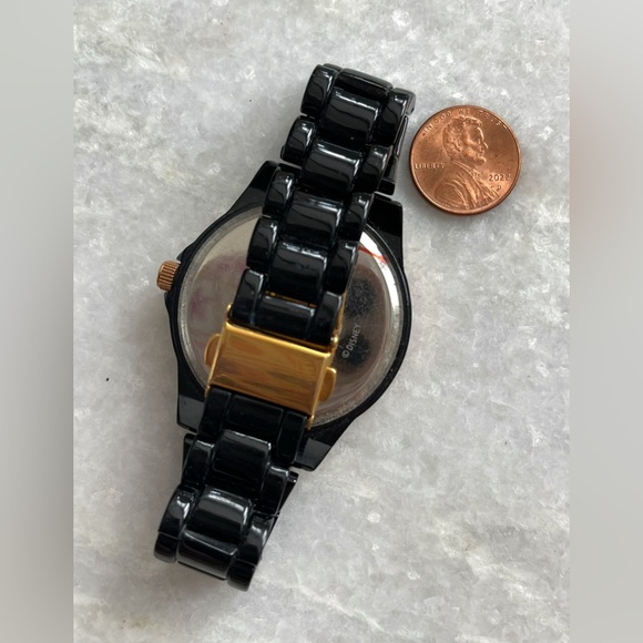 Disney Alice in Wonderland Cheshire Cat Wristwatch Vintage Rare Pink Rhinestones - Picture 4 of 5